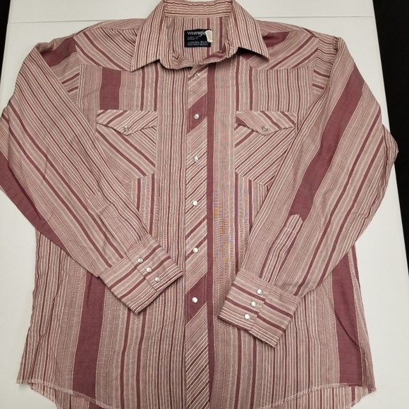 Wrangler Other - Wrangler Pearl Snap Button Shirt Size 16 1/2 - 35
